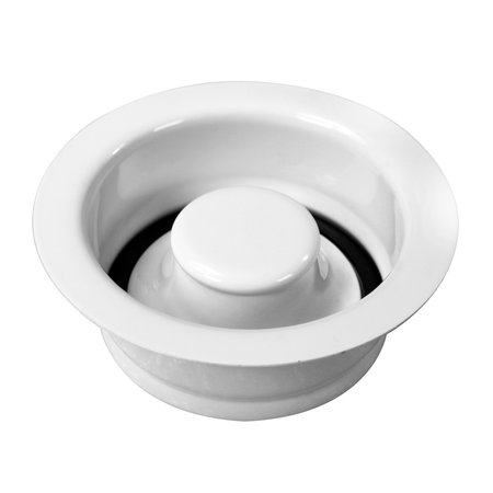 WESTBRASS InSinkErator Style Disposal Flange and Stopper in Powdercoated White D2089-50